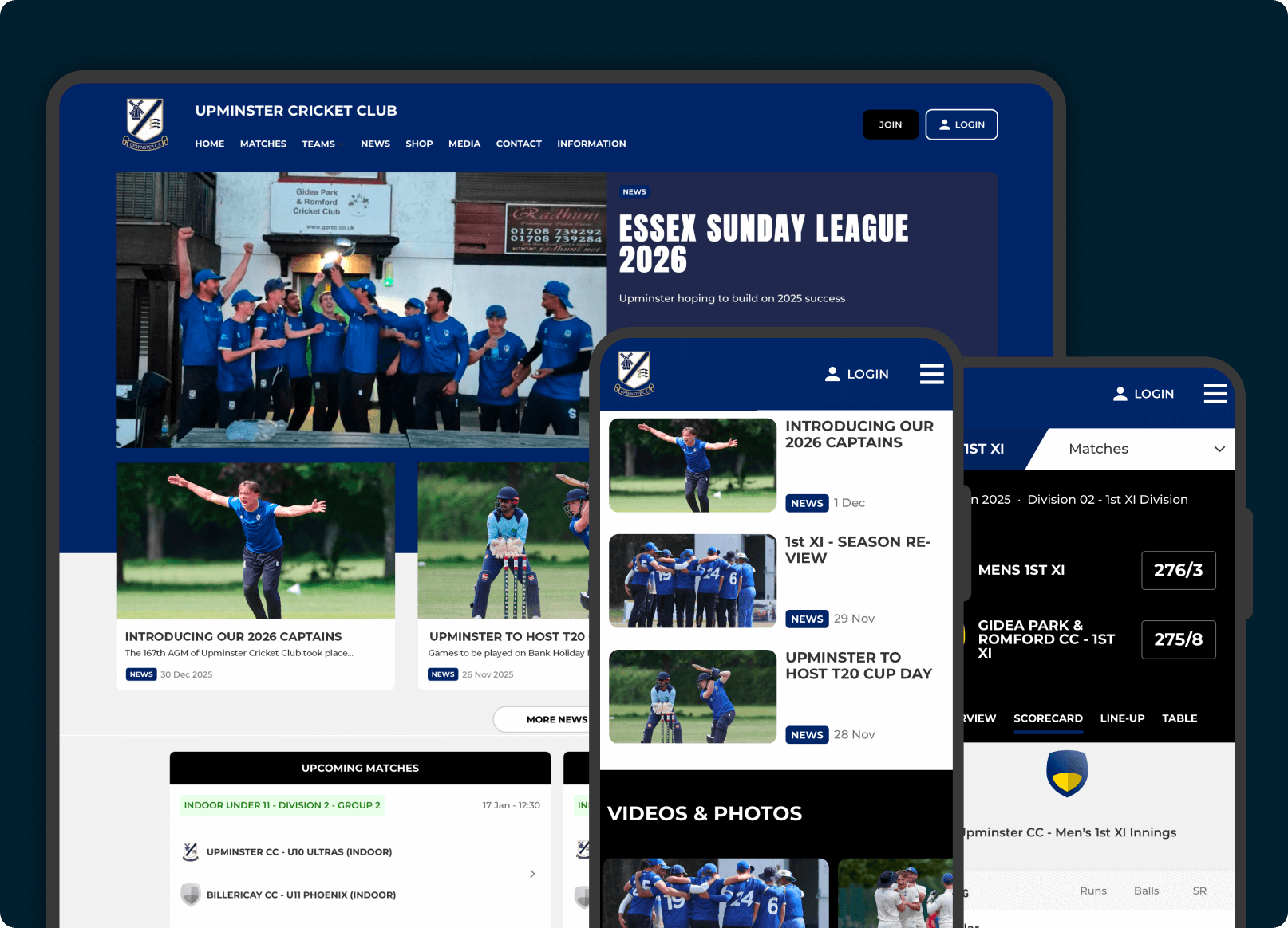 Club membership and registration features