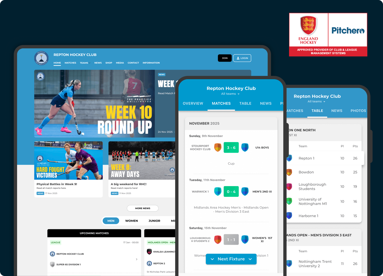 Club membership and registration features