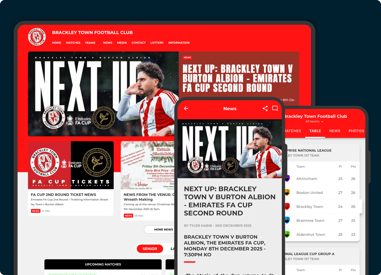 Club membership and registration features