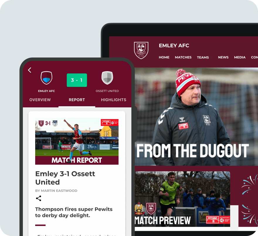 Pitchero platform showcase for Non-League Football clubs