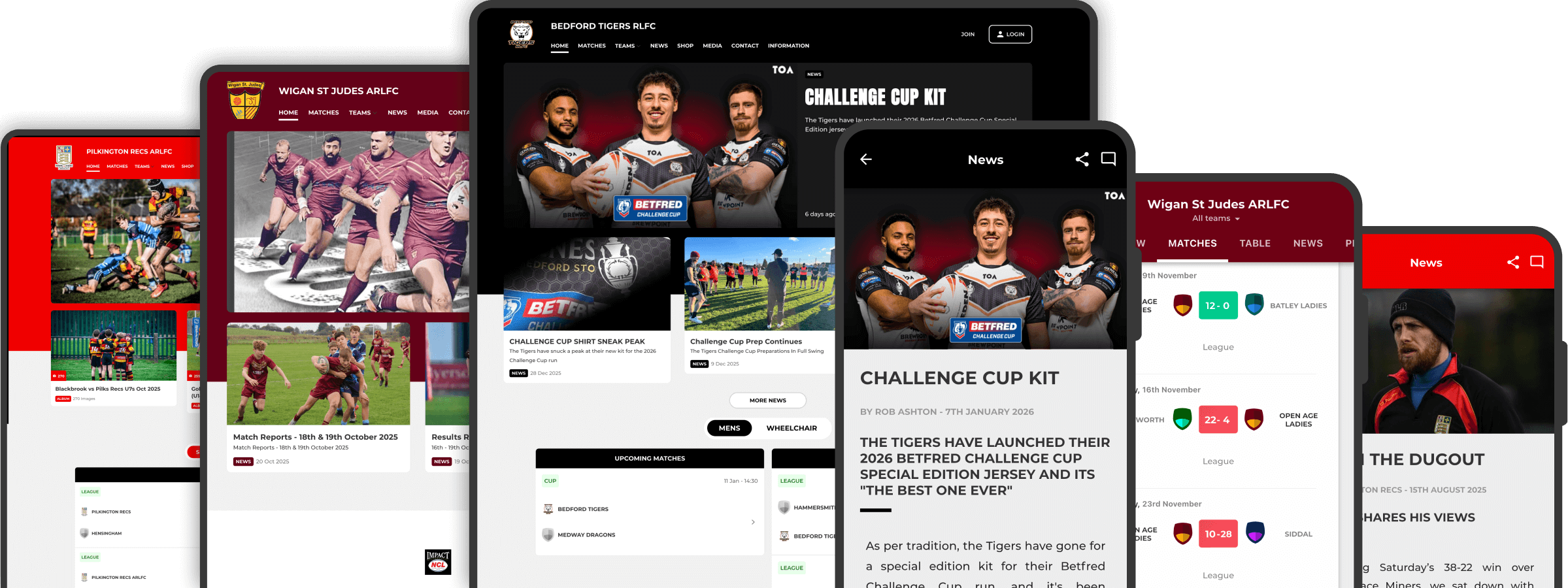 Rugby League club websites and mobile apps showcase