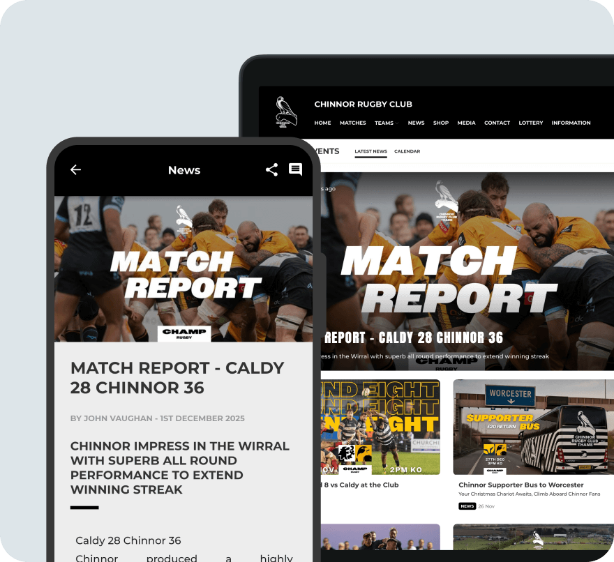 Pitchero platform showcase for rugby union clubs